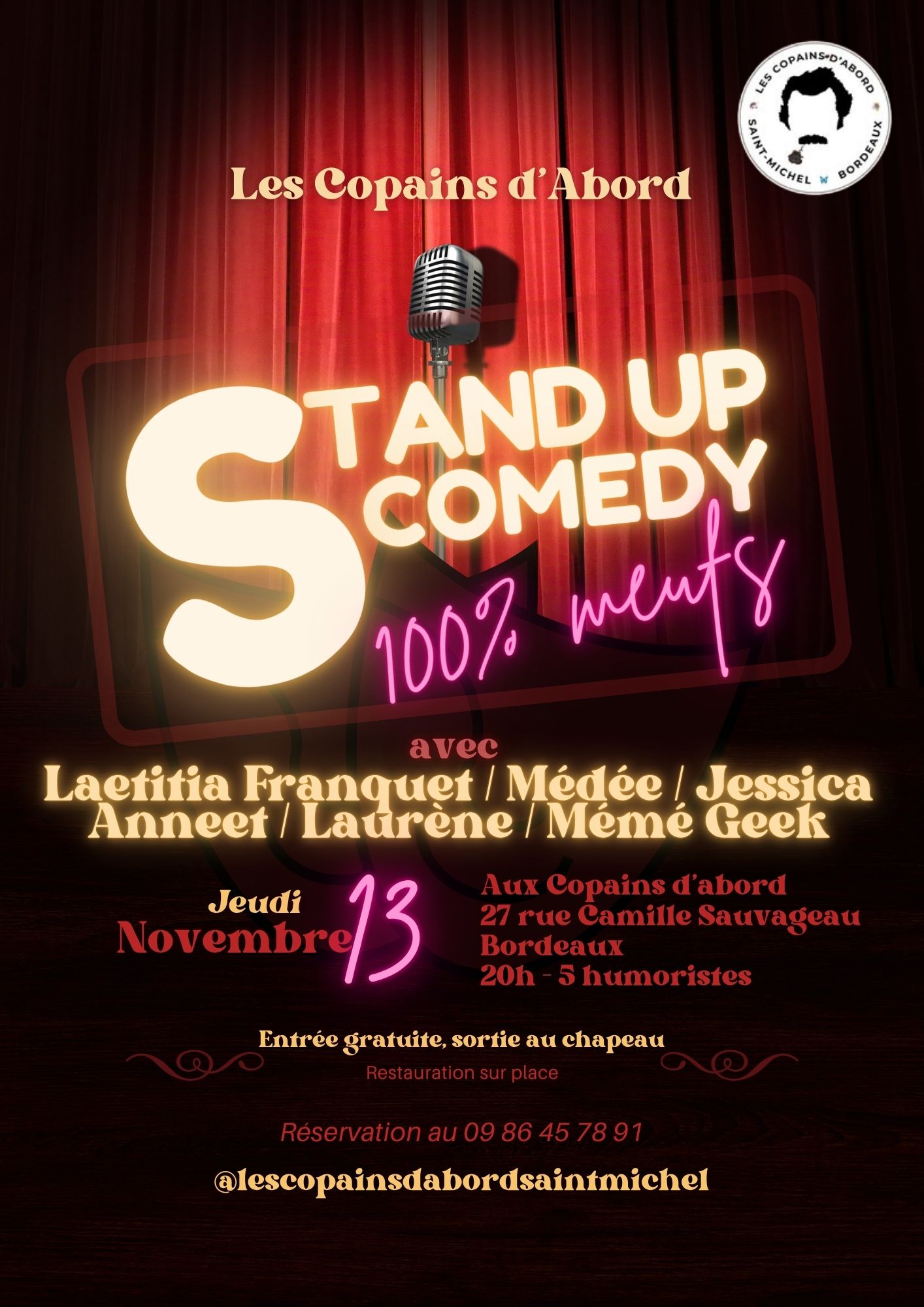 Affiche stand up 100% meufs